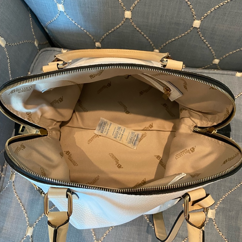 🎉HP🎉 LIKE NEW A.Bellucci genuine Italian tri-color pebble leather handbag - Picture 10 of 14